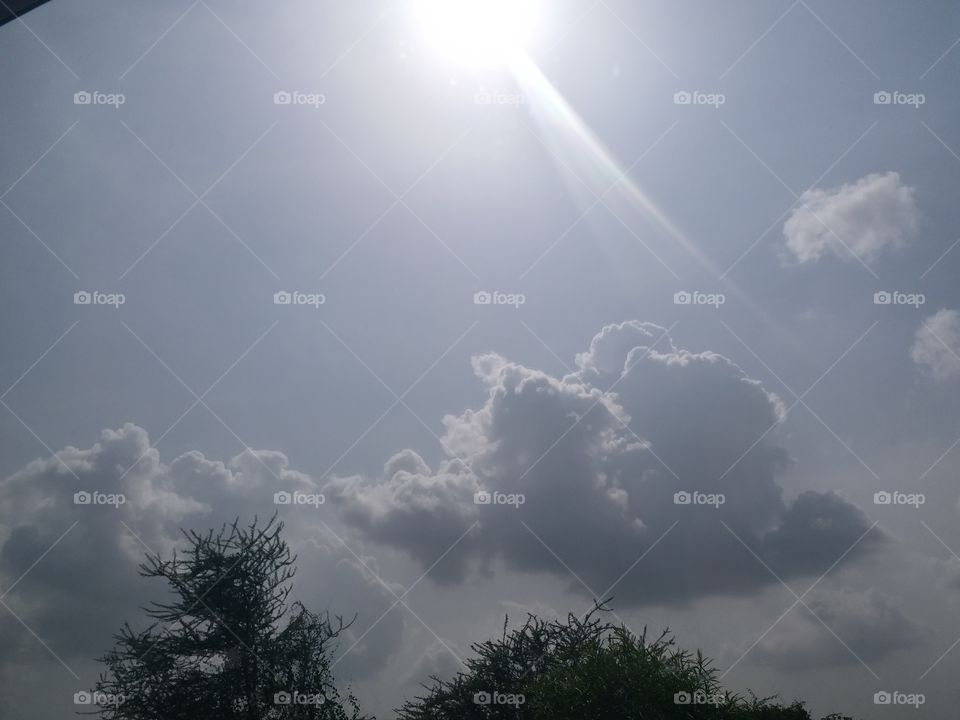 Sun shines even amidst the heavy clouds!!