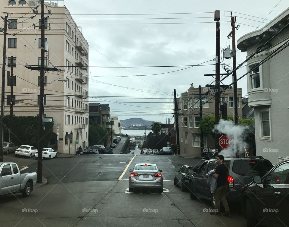 Driving to Fisherman's Wharf
San Francisco, California 