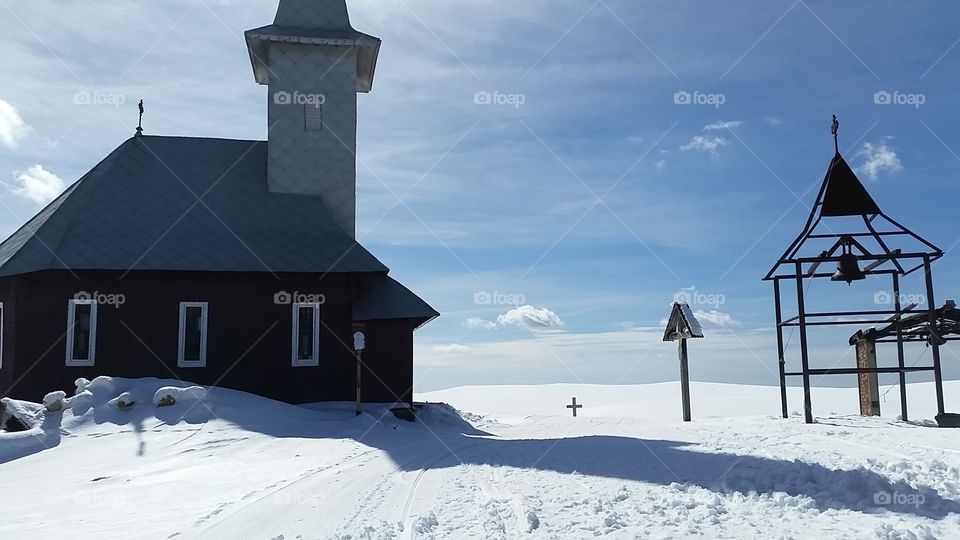 church at winter Mountain