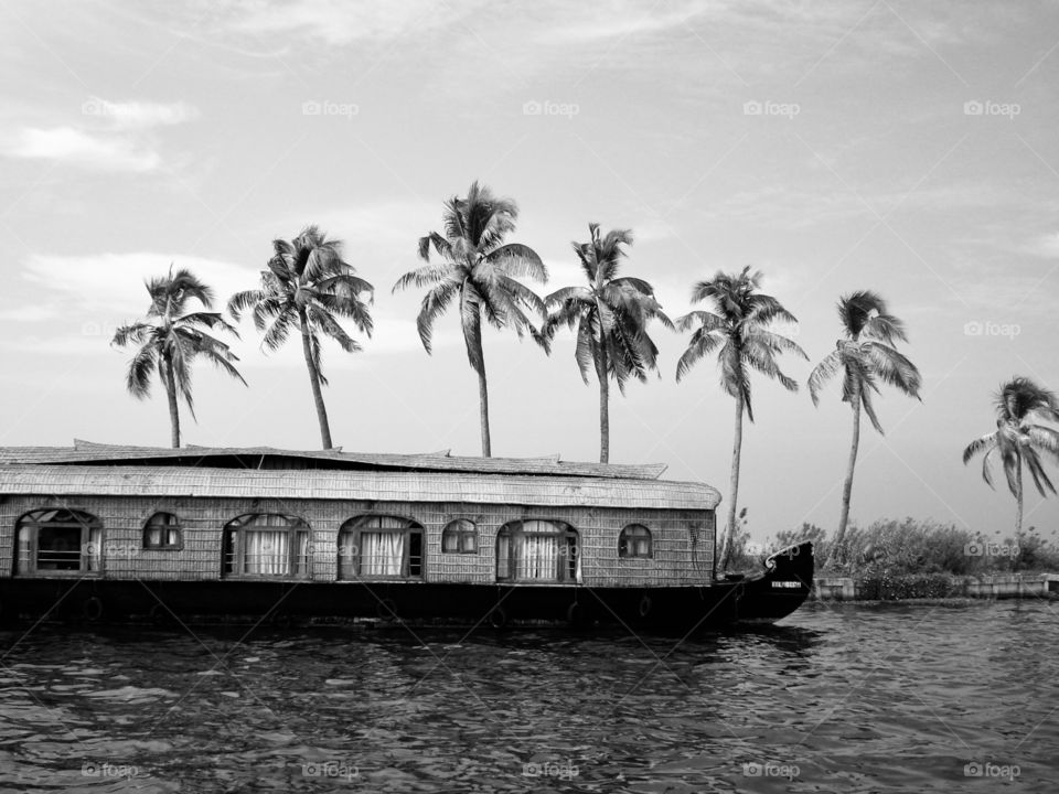 Houseboat in backwaters 