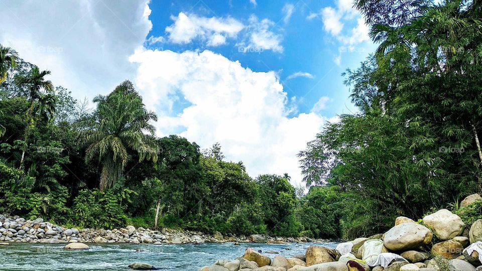 Bangko river in Mandailing Natal North Sumatra..