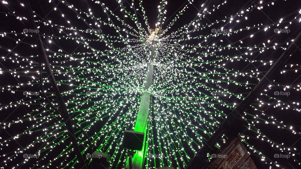 Christmas Lights. Christmas Tree is lights in San Marcos, Texas