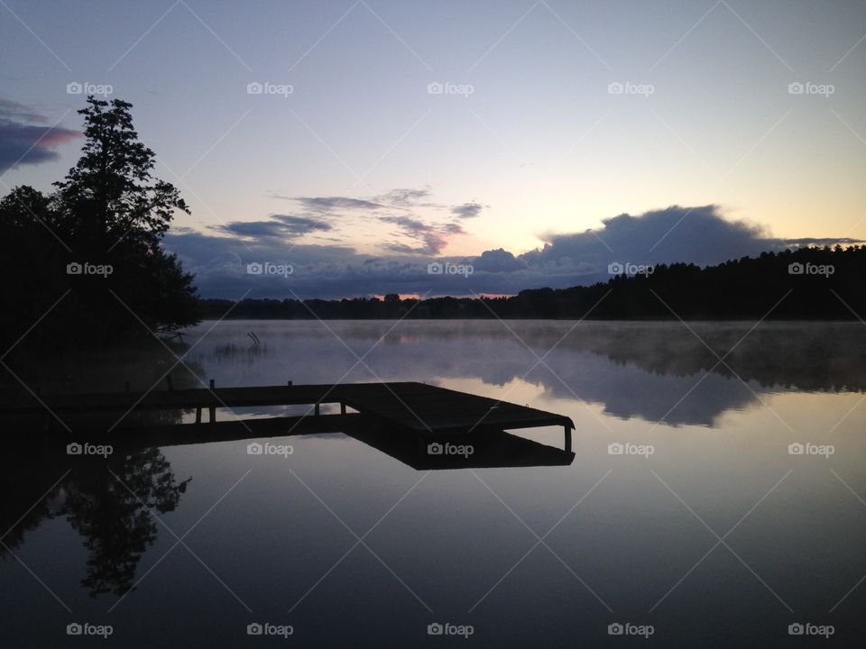 Early morning at the lake in Poland 