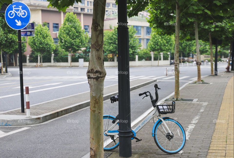 Bicycle on the road