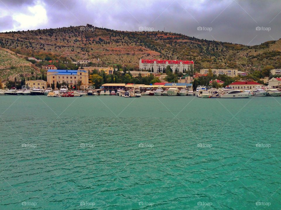 Sea shore in Crimea 