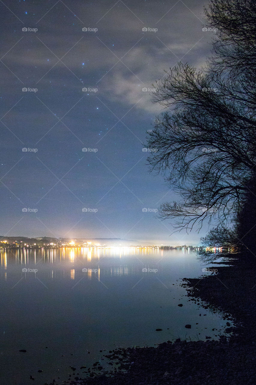 Lake starnberg during night