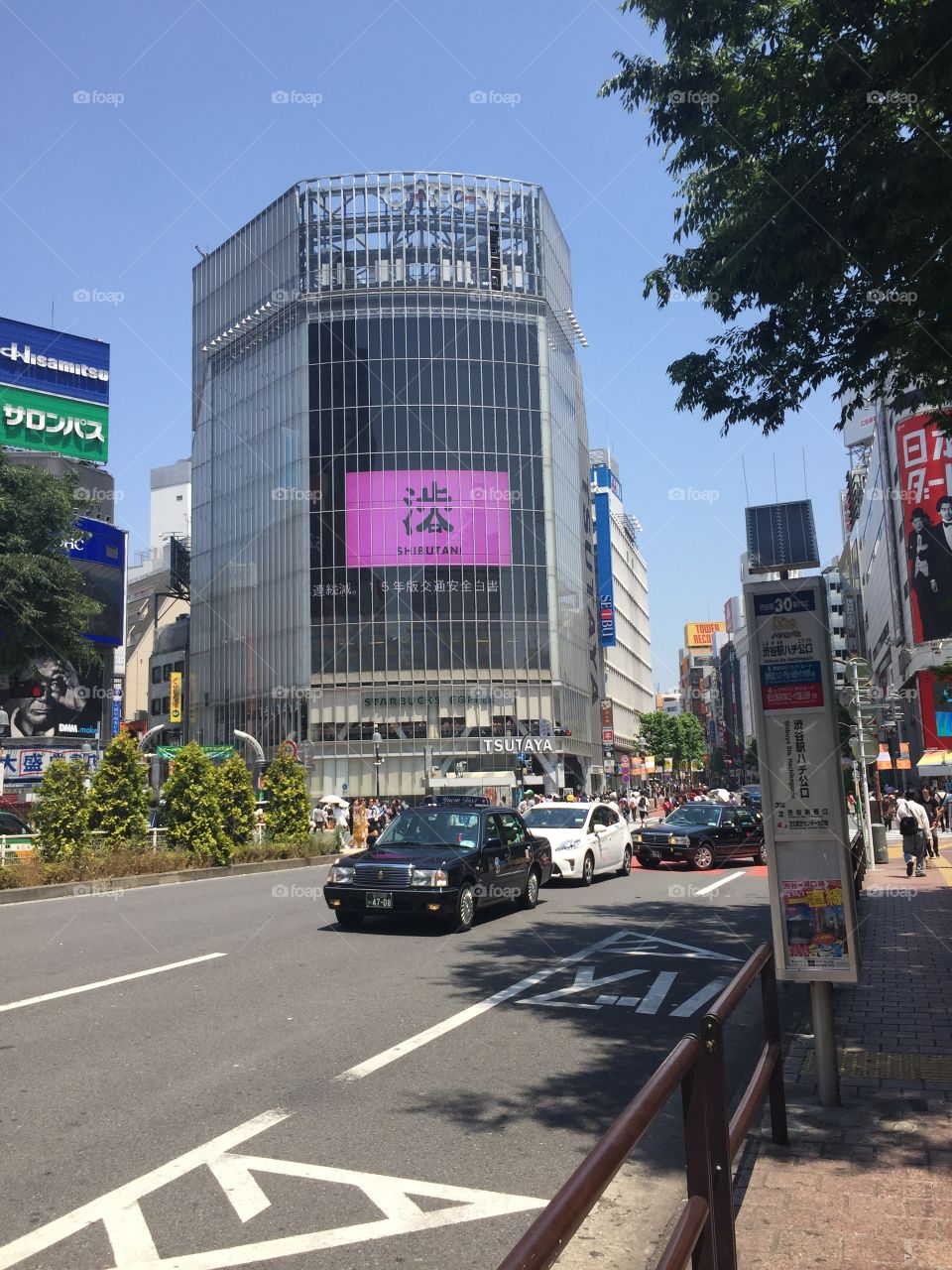 Street in Shibuya. Shibuya Japan