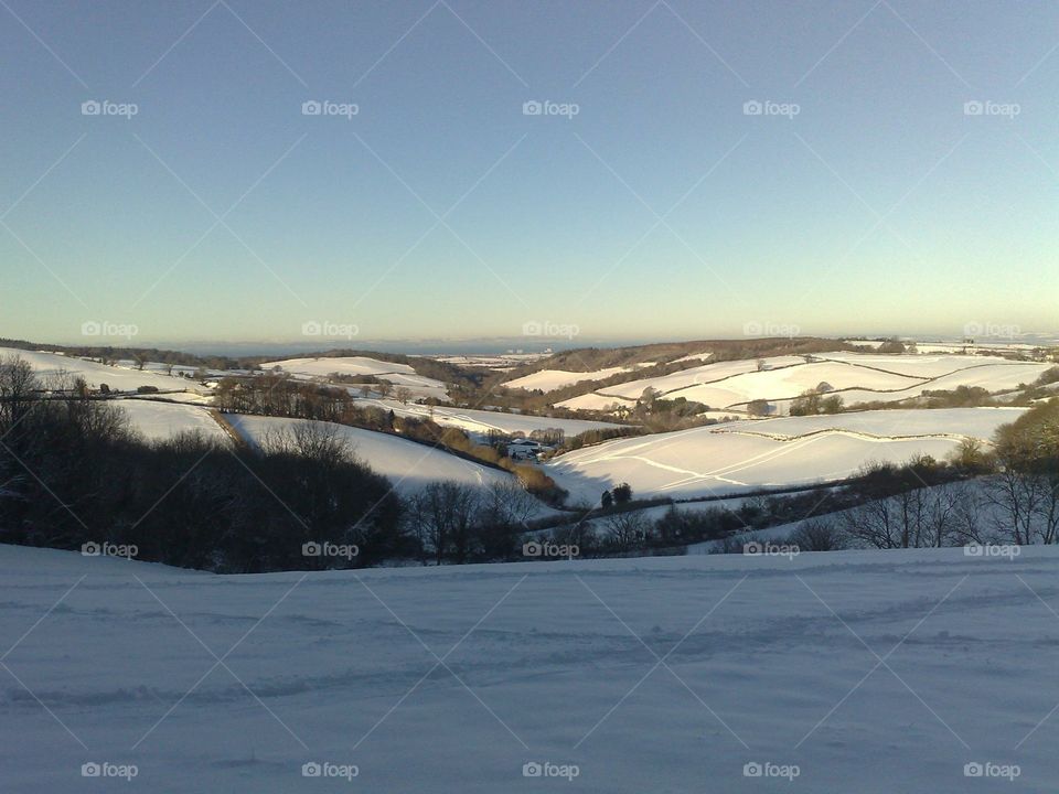 Quantock Hills in the snow