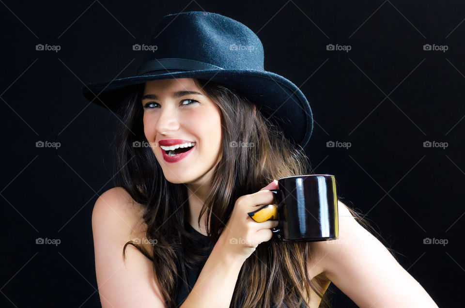 Happy Girl With Mug