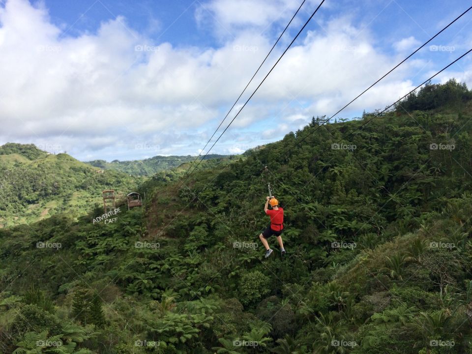 Zip line in the tropics- Cebu, Philippines 