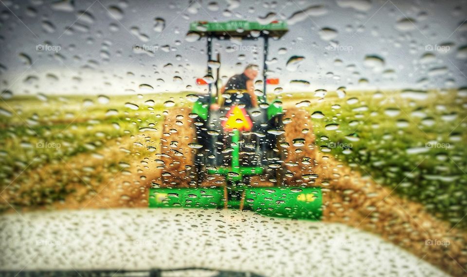 Getting a Little Help After Sliding Into a Ditch on a Muddy Country Road 🌧