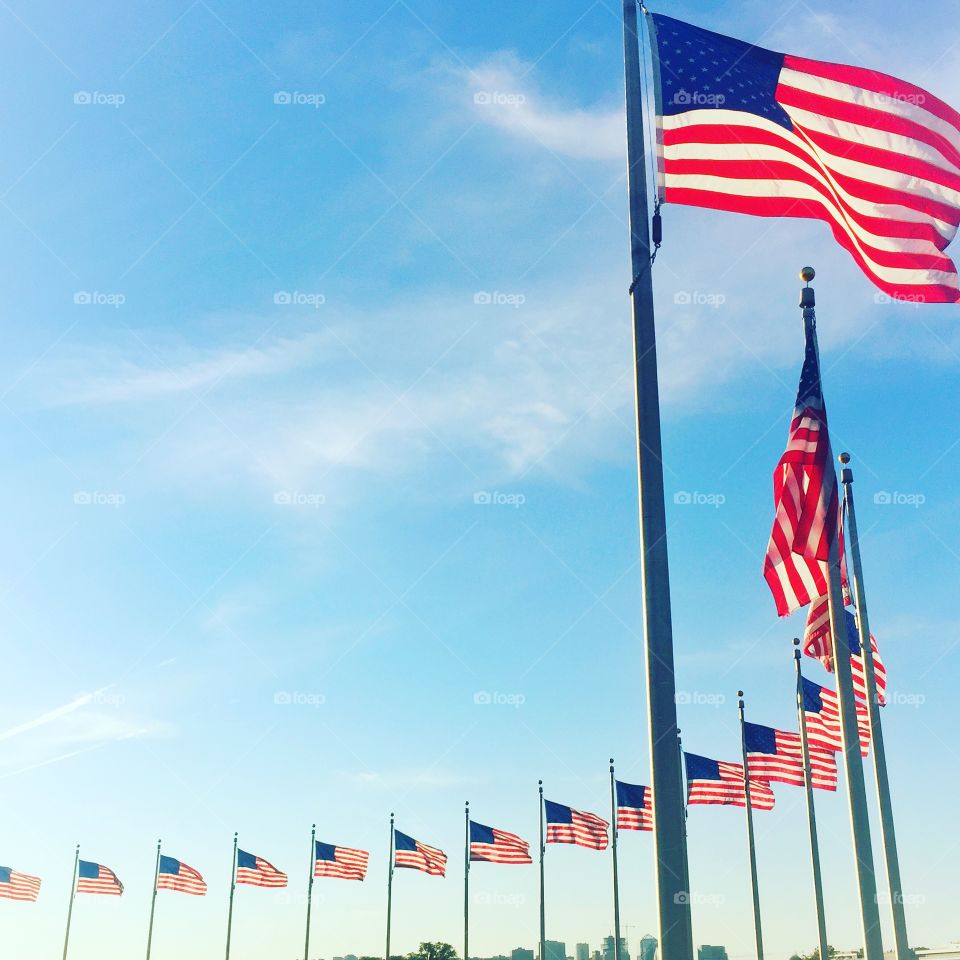 United states flags
