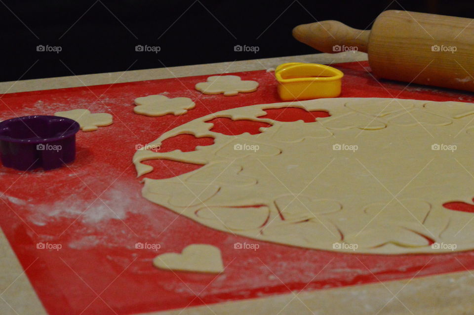 Preparing Christmas cookies