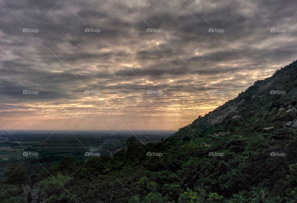 Sunset on Mount Ba Den