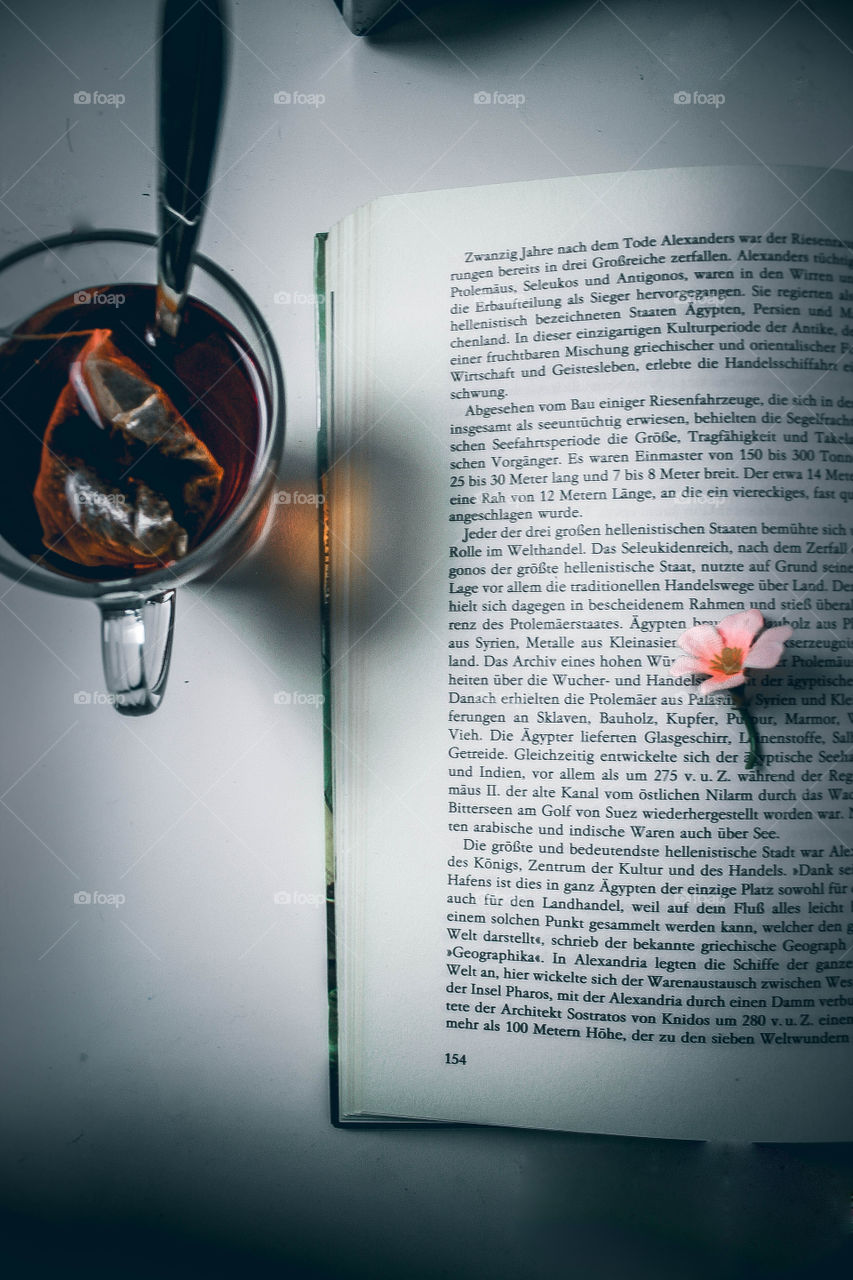 Book with a Cup of tea