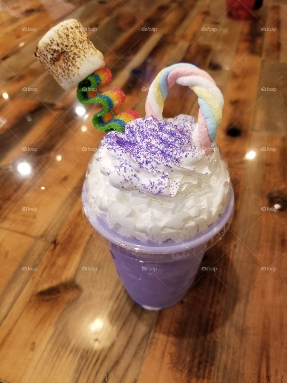 Ube rainbow shake