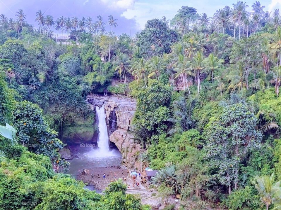 Tegenungan Waterfall in Bali , Indonesia .