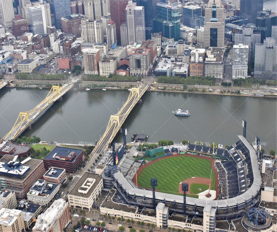 PNC Park, Pittsburgh Pirates’ baseball stadium located on Pittsburgh PA north shore