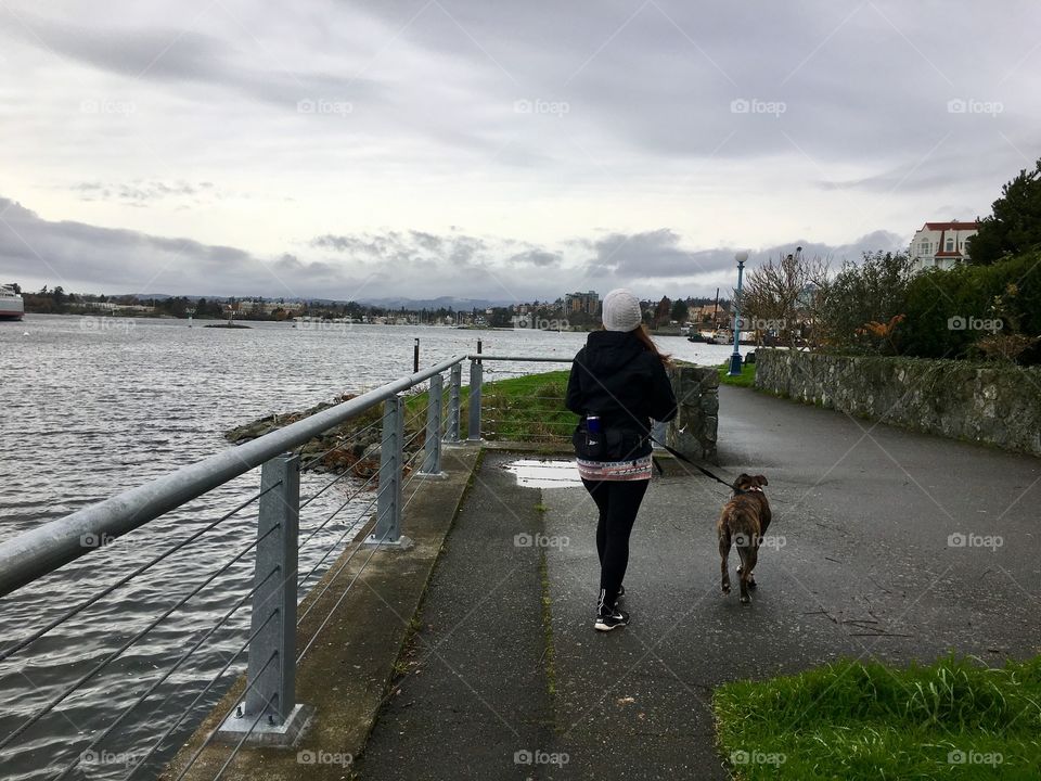 The girl and her dog 