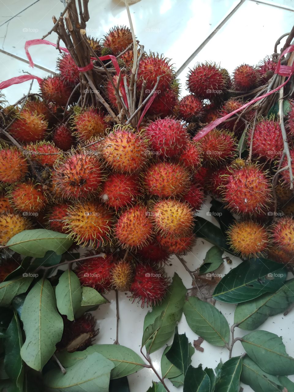 Indonesian rambutan fresh fruit