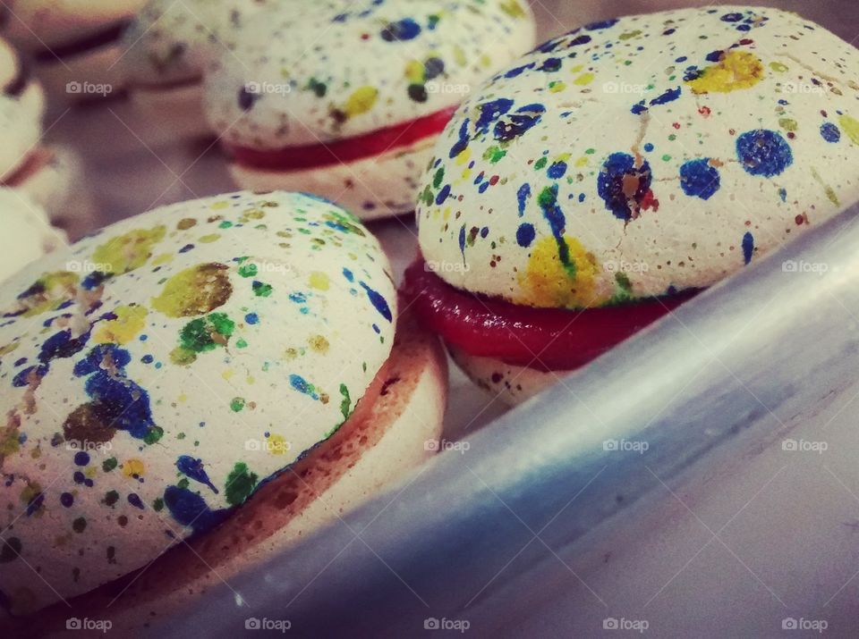 Colorful macarrons