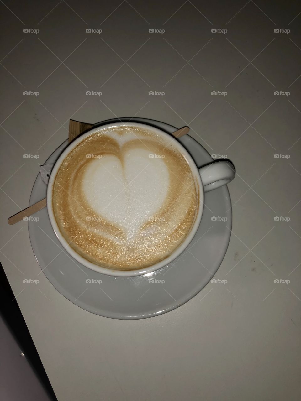 Heart cappuccino 