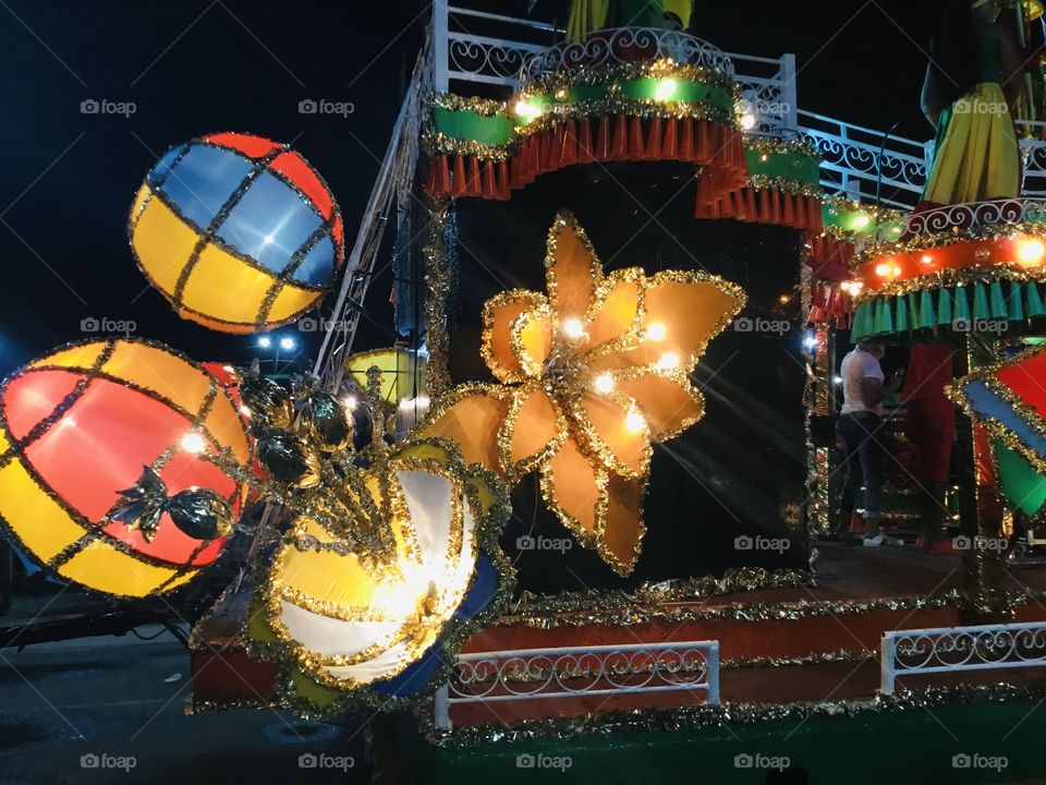 Beauty of the night - Colorful floats make their way to the grand stand to be judged