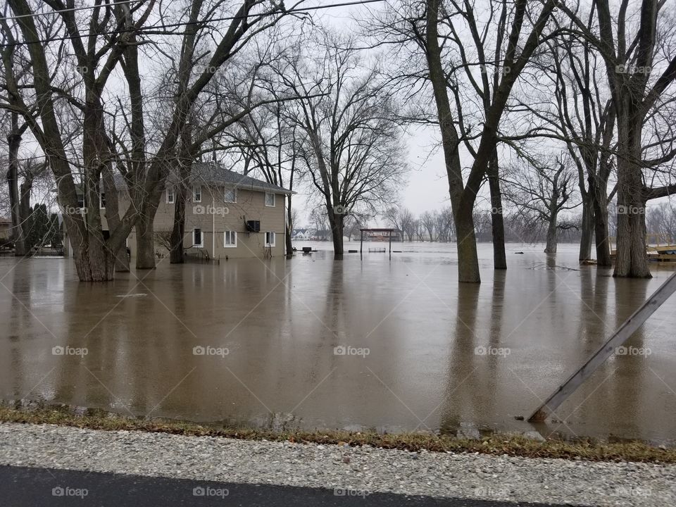 Flooding along the Rock River