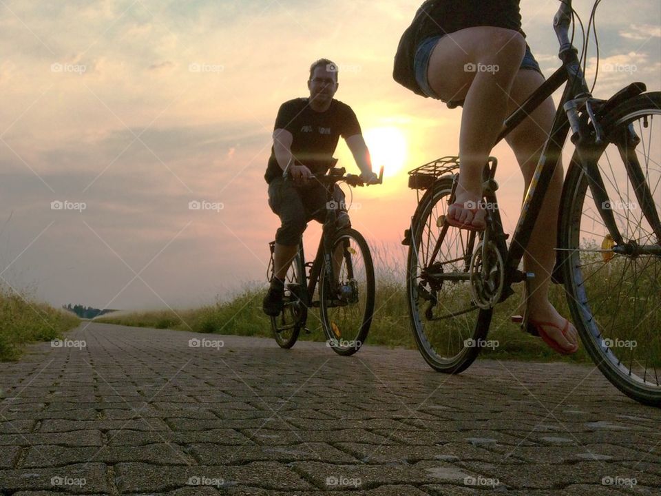 Sunset bikers