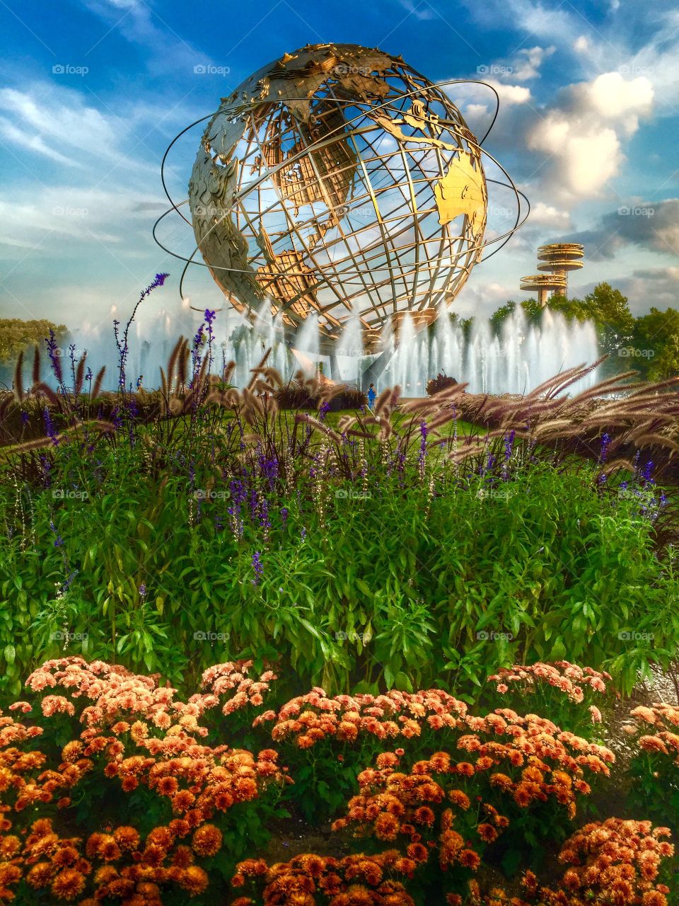 Globe. The unisphere was conceived as the theme symbol of 1964-1965 New York world's Fair.