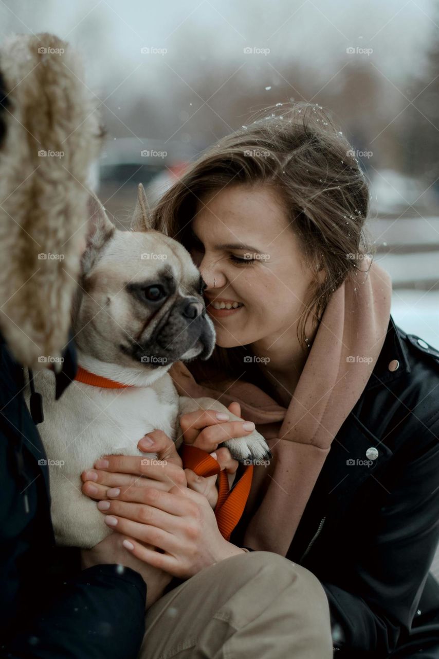 dog and girl love❤