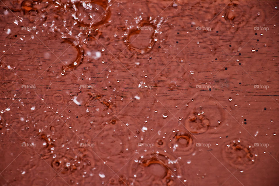 Rain on the balcony. (rainy season)