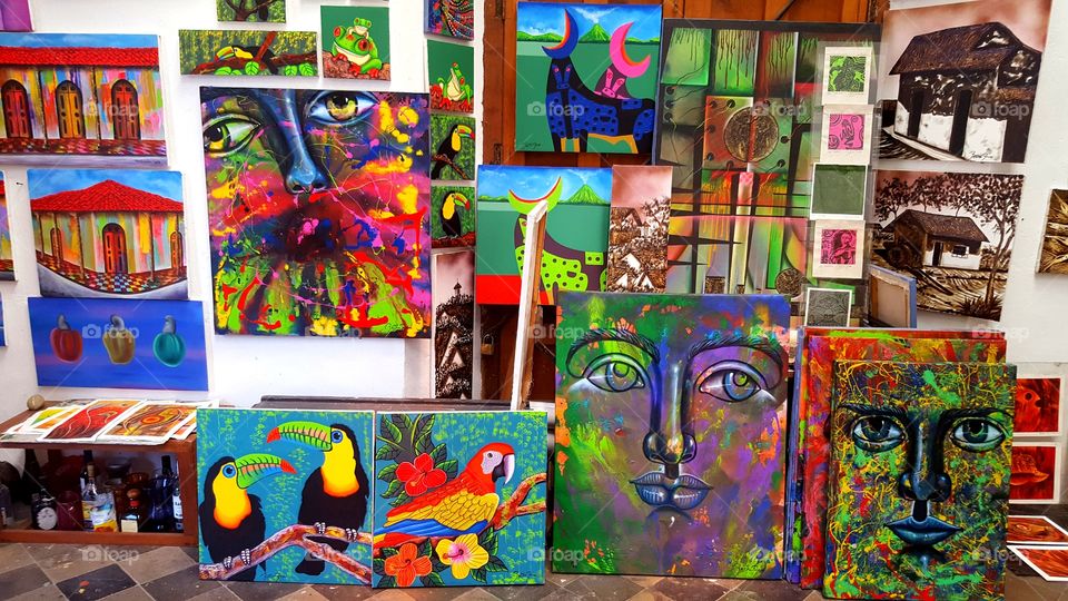 Nica art work. tropical paintings in Nicaragua.  art gallery in Nicaragua