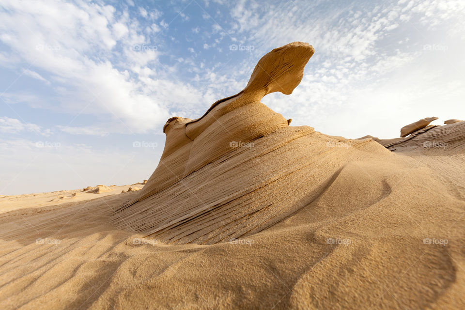 Sand rocks in Abu Dhabi desert