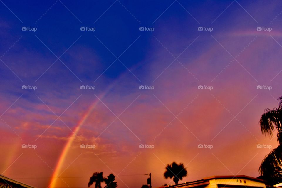 Sunset rainbow
