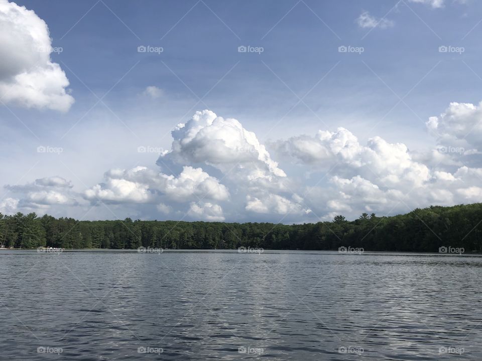 Cloudscape over the water.