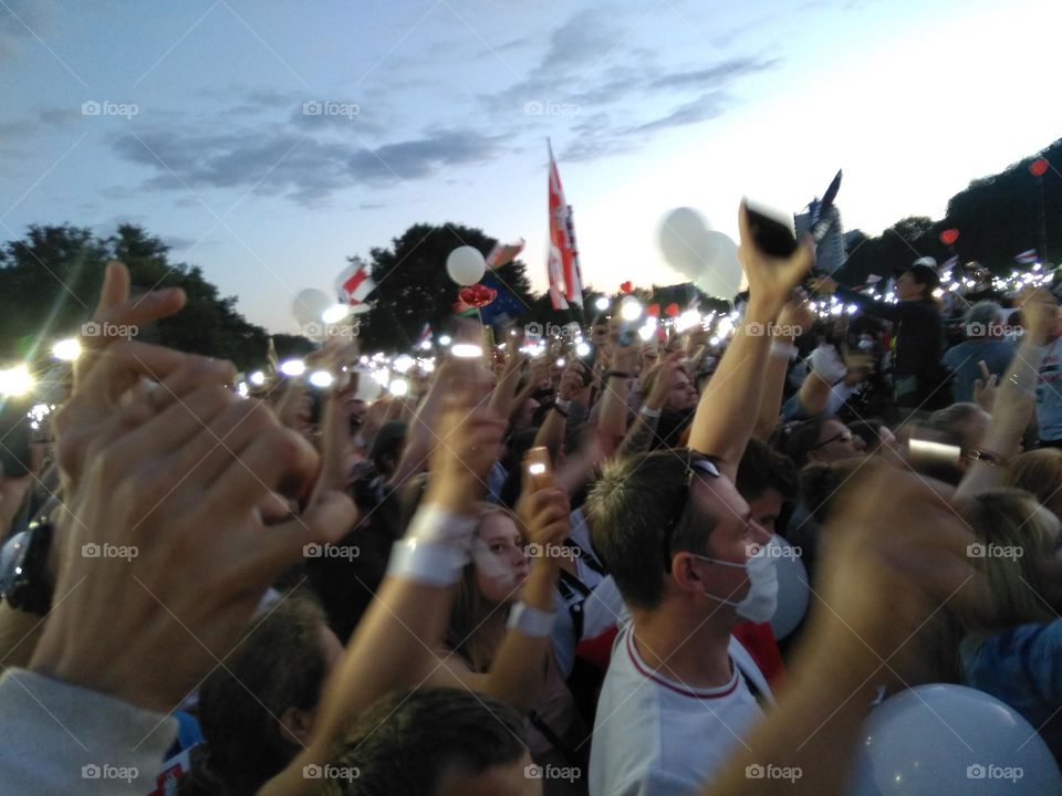 people concert demonstration