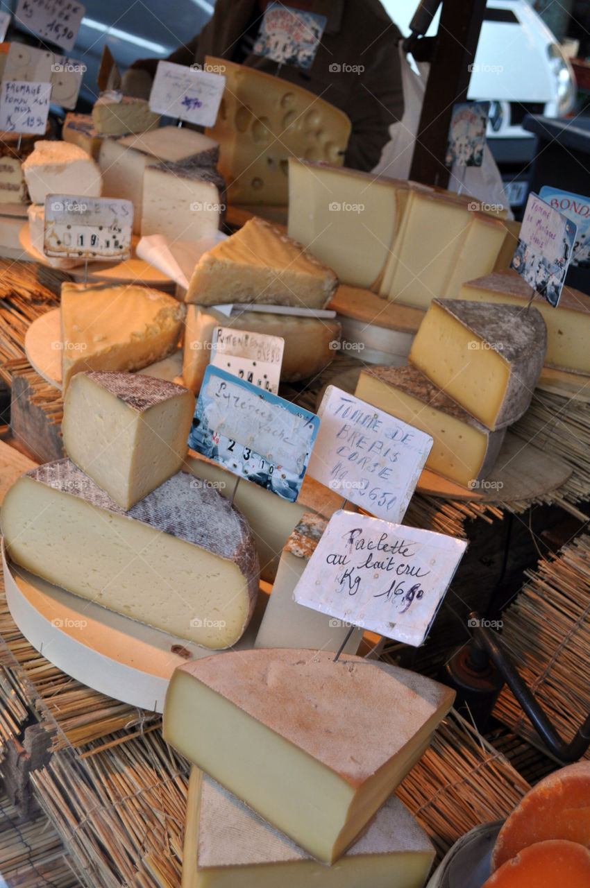 Cheese at a French market