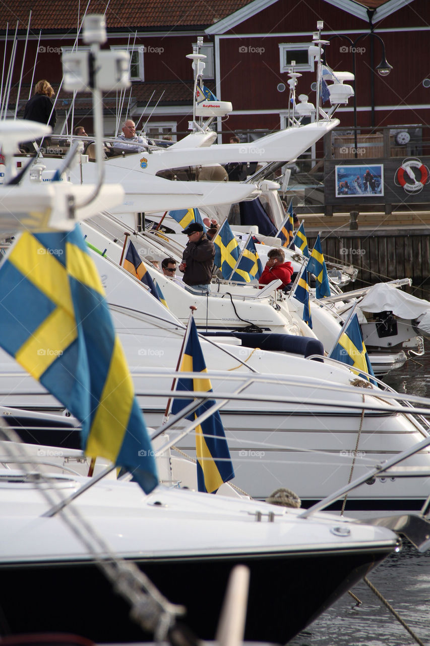 sweden boat flag arkipelago by kallek