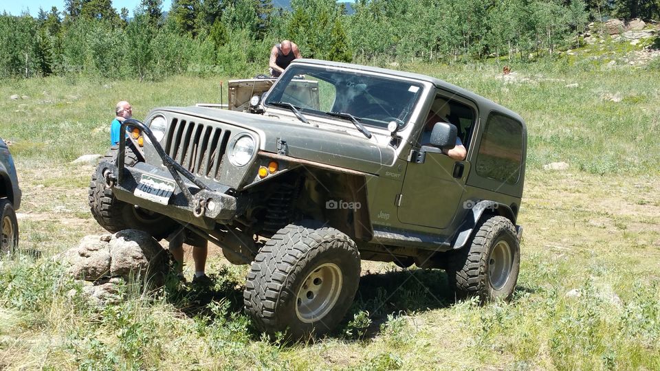 Jeep posing