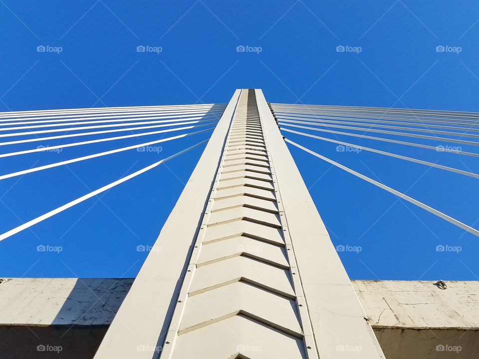 Symmetry of cable strayed bridge