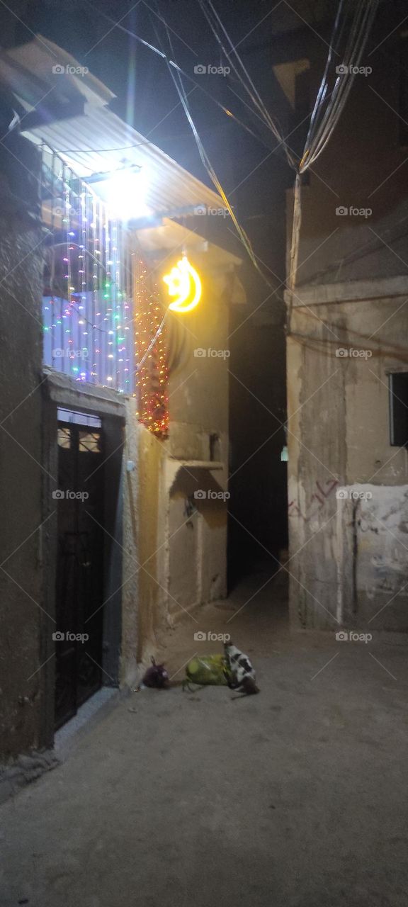 A picture of the houses inside the camp