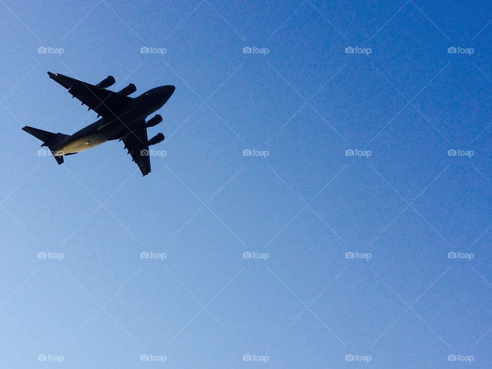 Flying over the stadium 