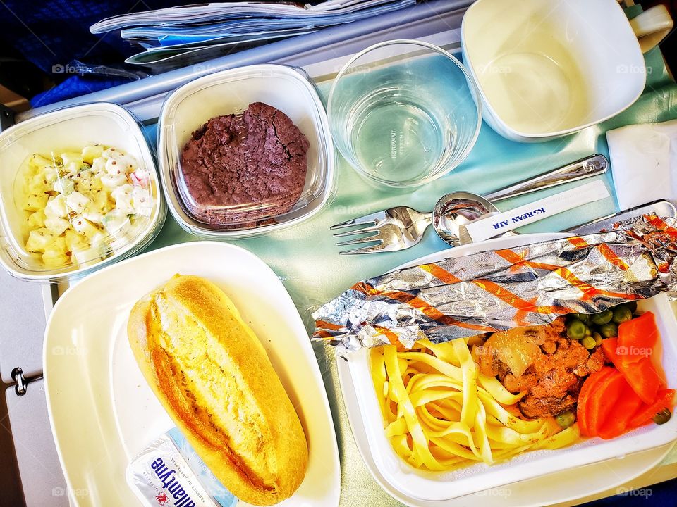 In-flight meal from Korean Air. Good variety and delicious.