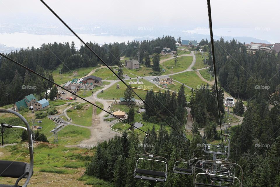 Chairlift to the the top of the mountain 