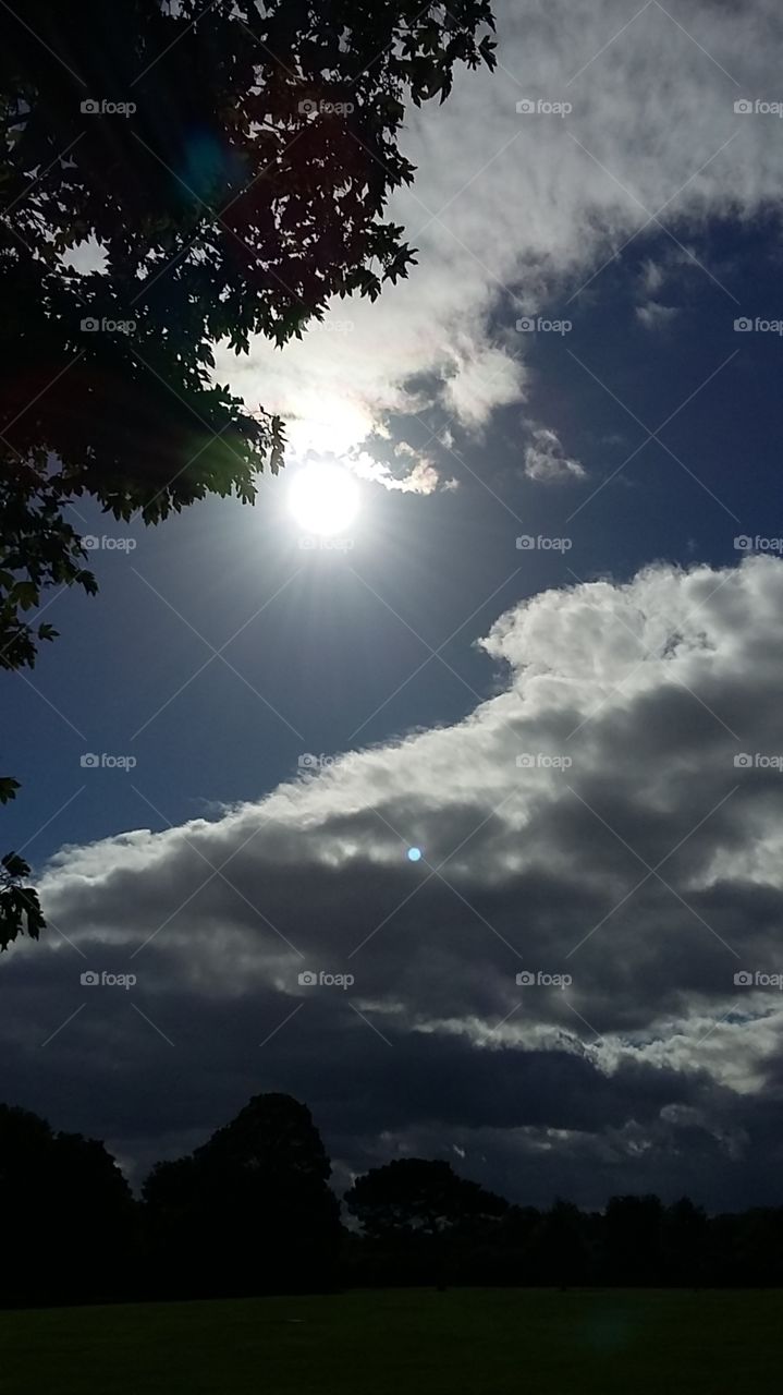 The sun through the clouds