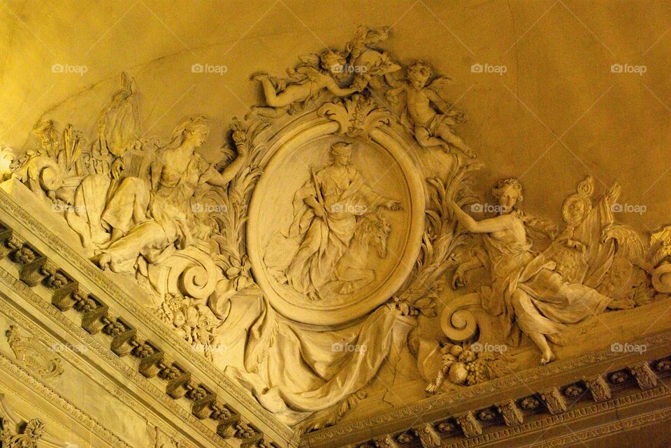 Crown molding/decorative relief. Palace de Versailles