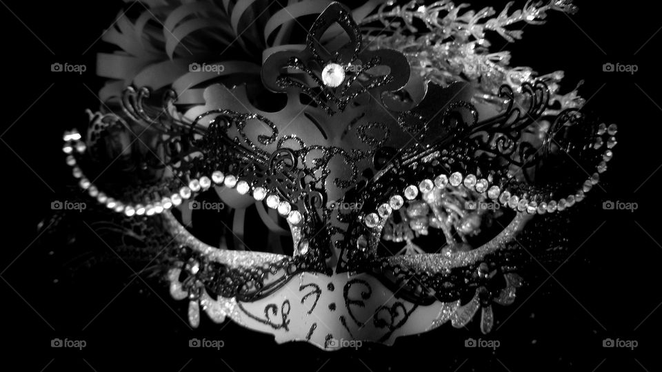 Carnival Mask in Black & White