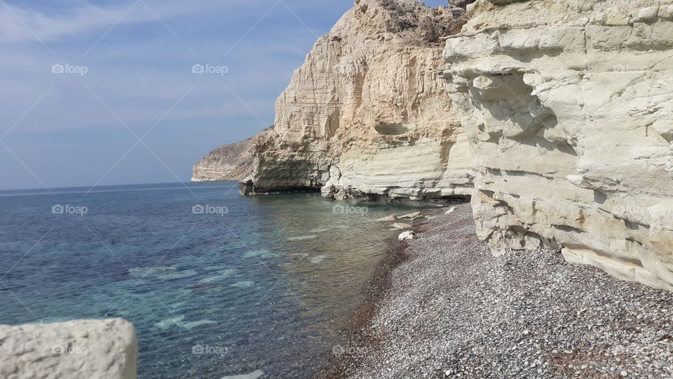 pubble beach in Cyprus