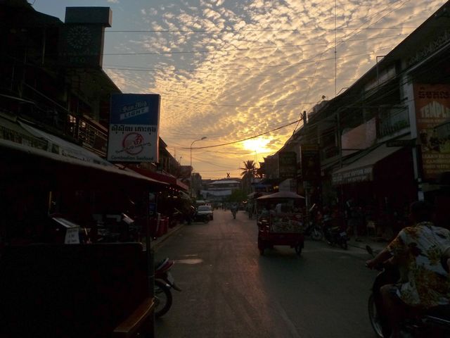 Sunset in siem reap 